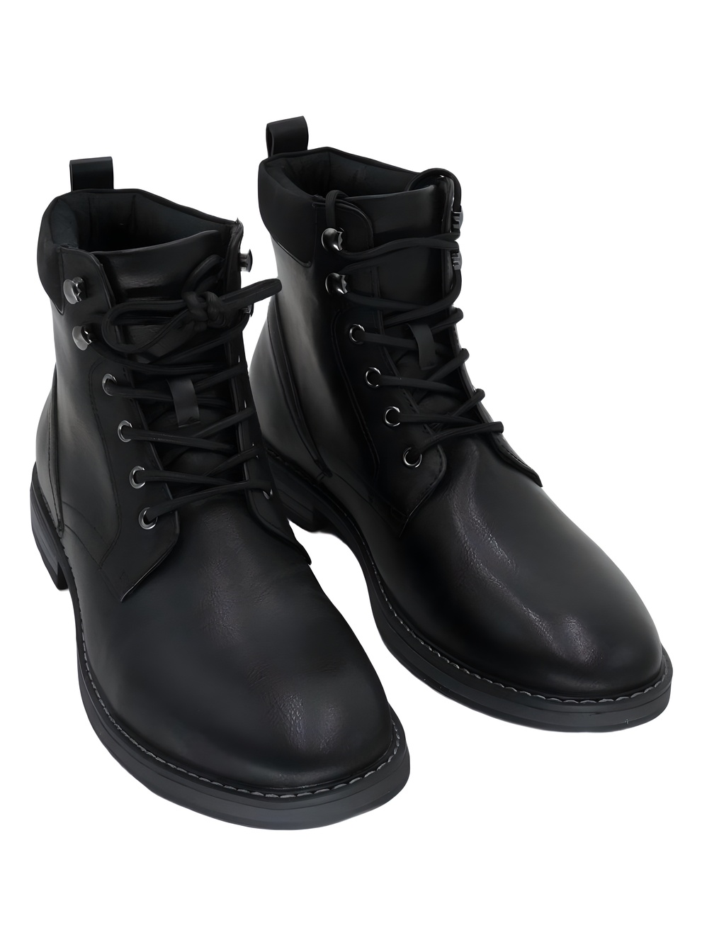 Club Room Mens Westin Faux Leather Lace-Up Dress Ankle Boots Black Size 10.5M